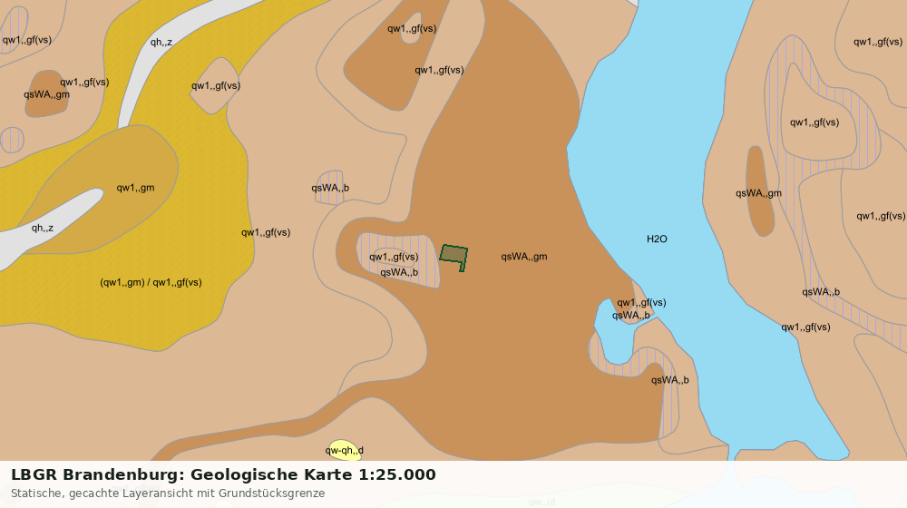 Statische Kartenansicht: LBGR Brandenburg: Geologische Karte 1:25.000