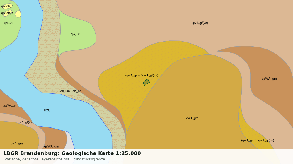 Statische Kartenansicht: LBGR Brandenburg: Geologische Karte 1:25.000
