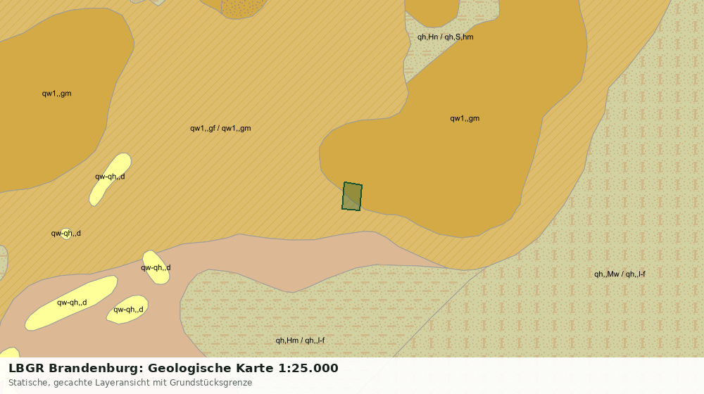 Statische Kartenansicht: LBGR Brandenburg: Geologische Karte 1:25.000