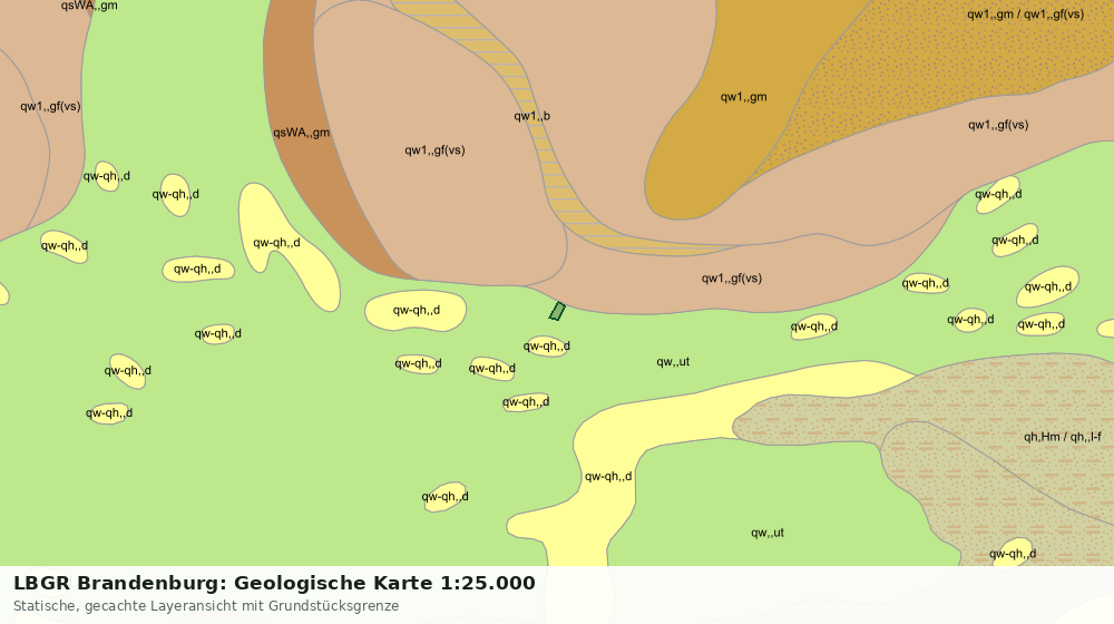 Statische Kartenansicht: LBGR Brandenburg: Geologische Karte 1:25.000