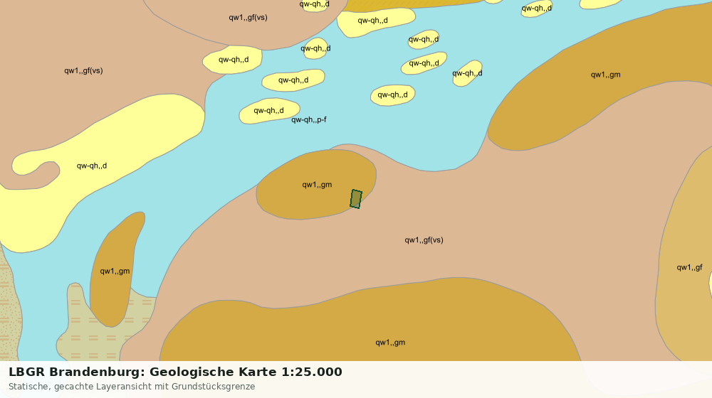 Statische Kartenansicht: LBGR Brandenburg: Geologische Karte 1:25.000