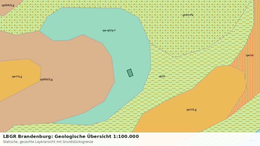 Statische Kartenansicht: LBGR Brandenburg: Geologische Übersicht 1:100.000