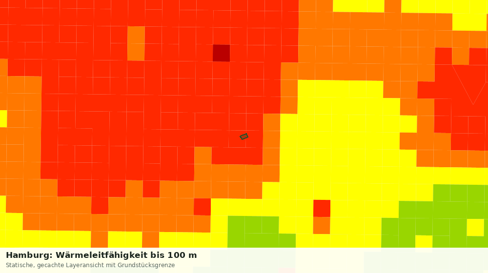 Statische Kartenansicht: Hamburg: Wärmeleitfähigkeit bis 100 m