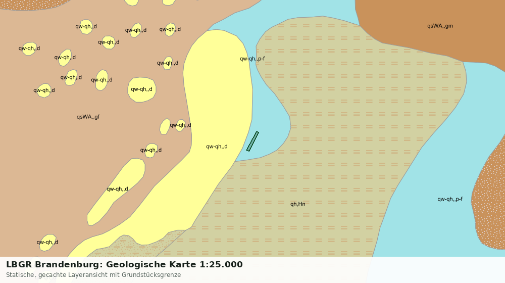 Statische Kartenansicht: LBGR Brandenburg: Geologische Karte 1:25.000