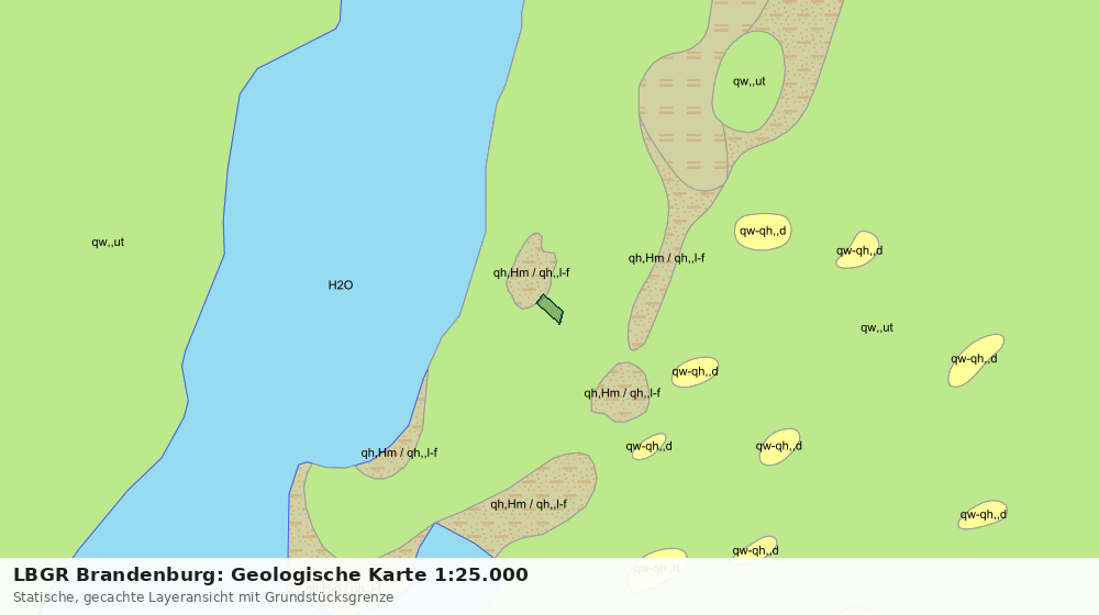 Statische Kartenansicht: LBGR Brandenburg: Geologische Karte 1:25.000