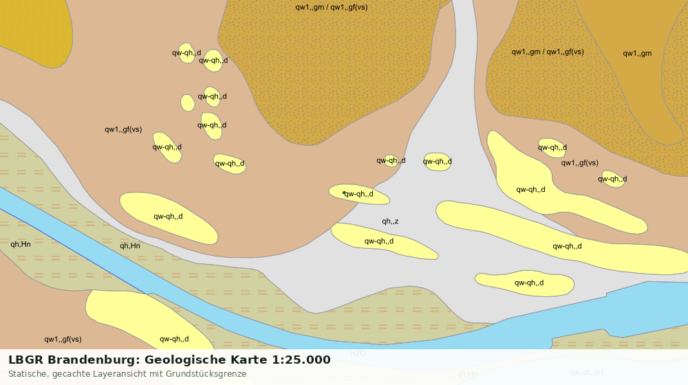 Statische Kartenansicht: LBGR Brandenburg: Geologische Karte 1:25.000