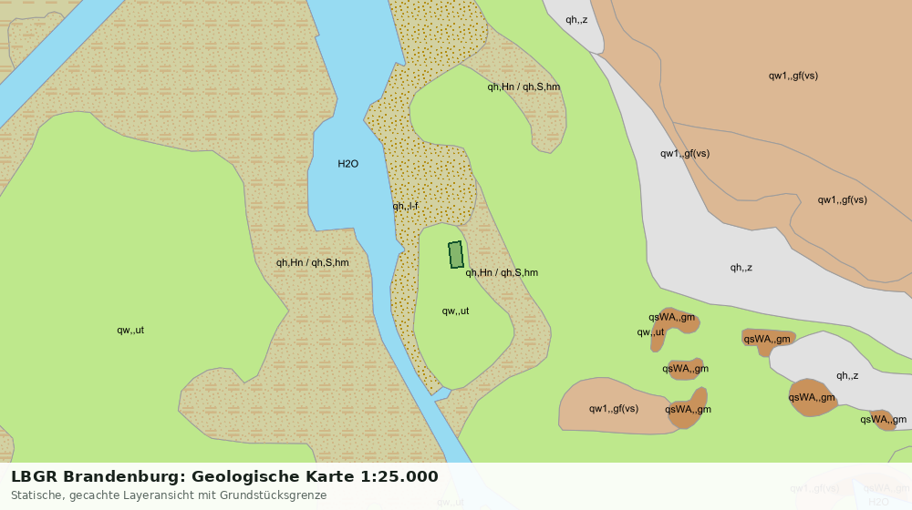 Statische Kartenansicht: LBGR Brandenburg: Geologische Karte 1:25.000