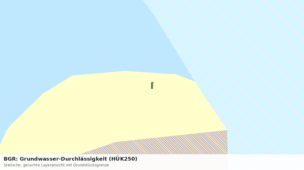 Statische Kartenansicht: BGR: Grundwasser-Durchlässigkeit (HÜK250)