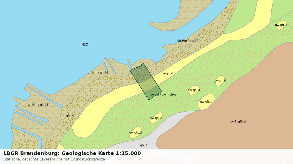 Statische Kartenansicht: LBGR Brandenburg: Geologische Karte 1:25.000