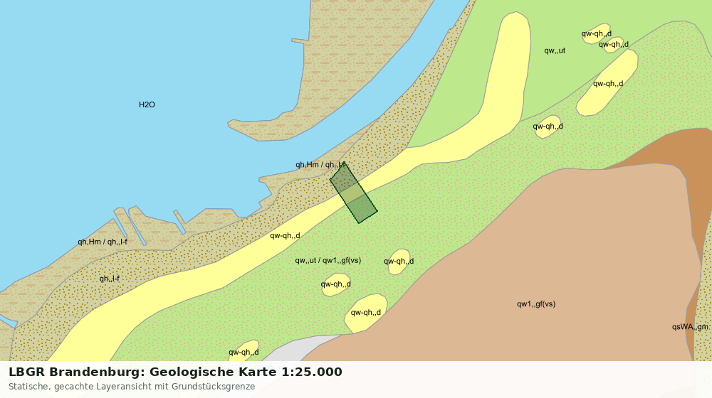 Statische Kartenansicht: LBGR Brandenburg: Geologische Karte 1:25.000