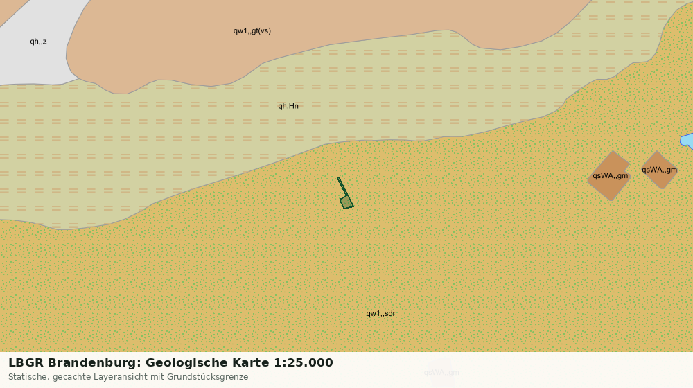Statische Kartenansicht: LBGR Brandenburg: Geologische Karte 1:25.000
