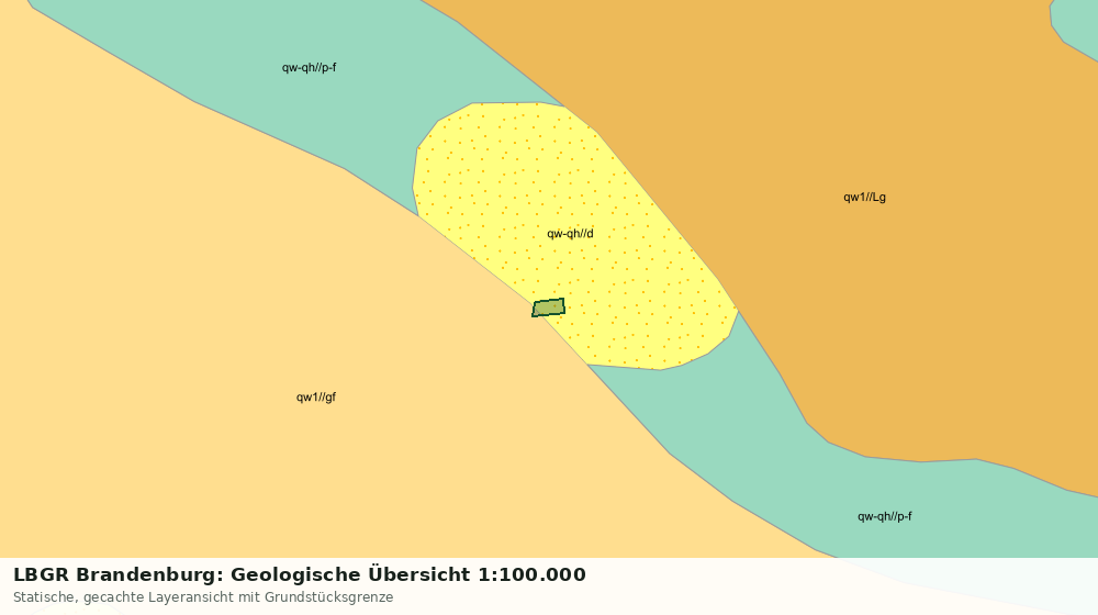 Statische Kartenansicht: LBGR Brandenburg: Geologische Übersicht 1:100.000