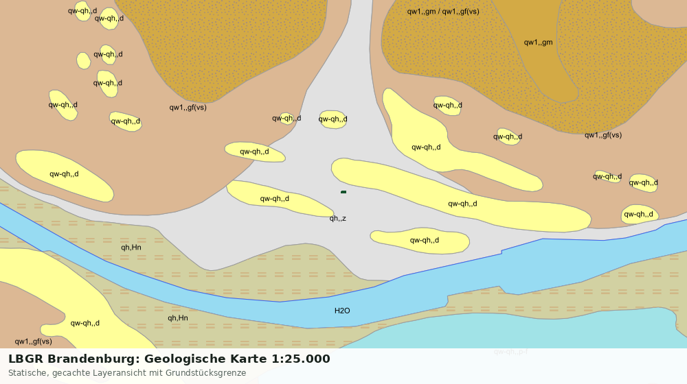 Statische Kartenansicht: LBGR Brandenburg: Geologische Karte 1:25.000
