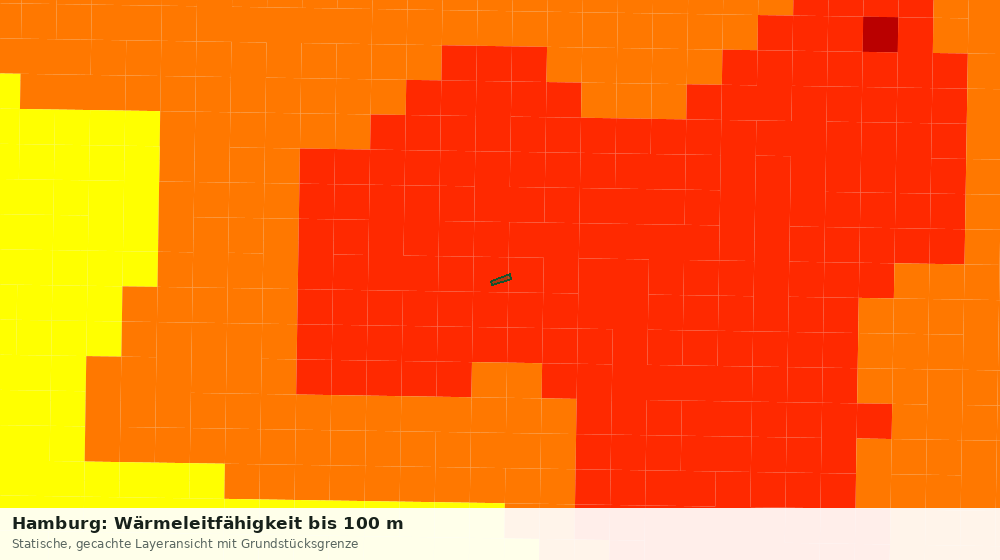 Statische Kartenansicht: Hamburg: Wärmeleitfähigkeit bis 100 m