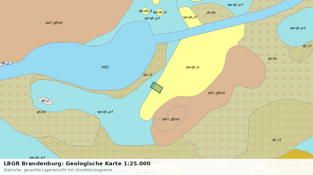 Statische Kartenansicht: LBGR Brandenburg: Geologische Karte 1:25.000