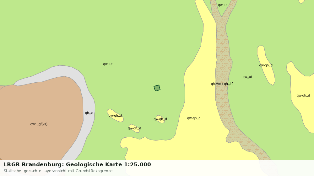 Statische Kartenansicht: LBGR Brandenburg: Geologische Karte 1:25.000