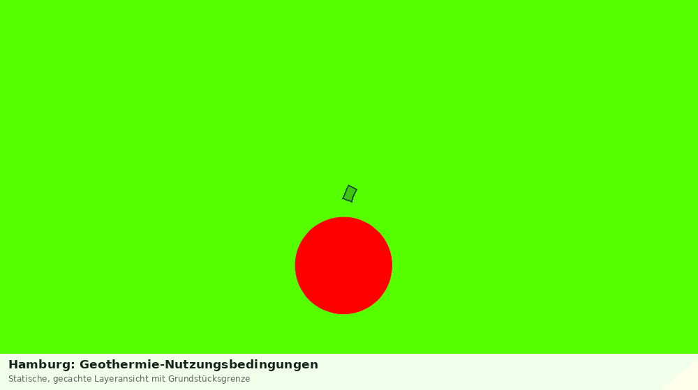 Statische Kartenansicht: Hamburg: Geothermie-Nutzungsbedingungen
