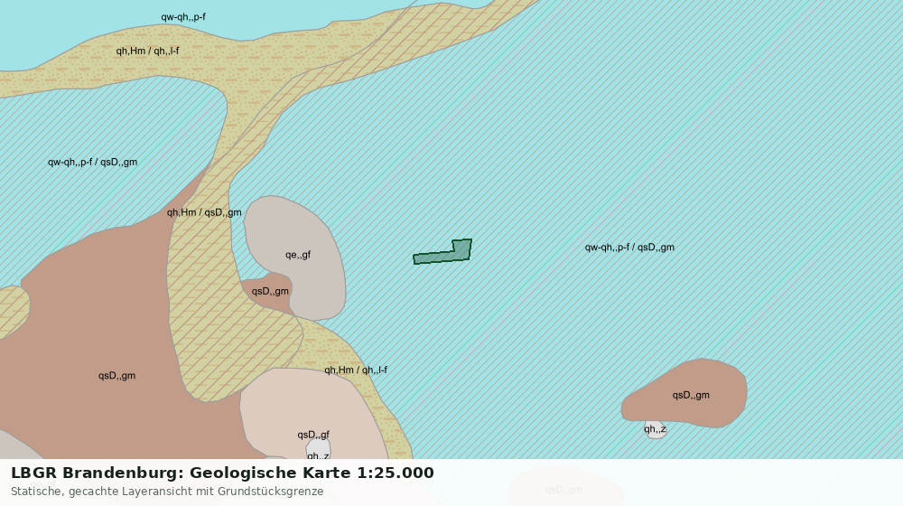 Statische Kartenansicht: LBGR Brandenburg: Geologische Karte 1:25.000