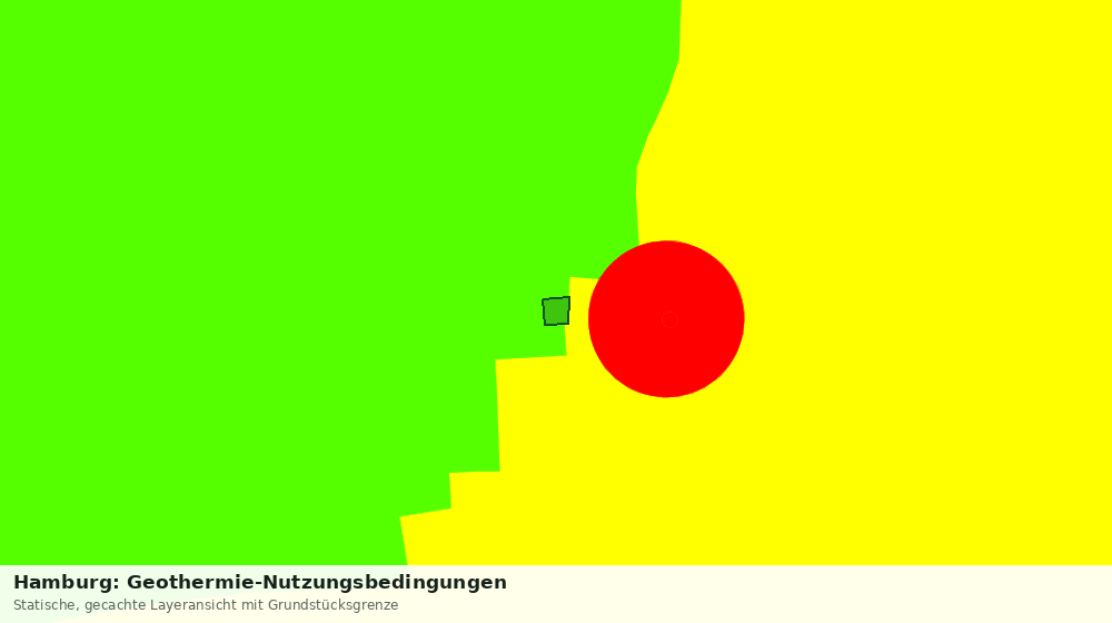 Statische Kartenansicht: Hamburg: Geothermie-Nutzungsbedingungen
