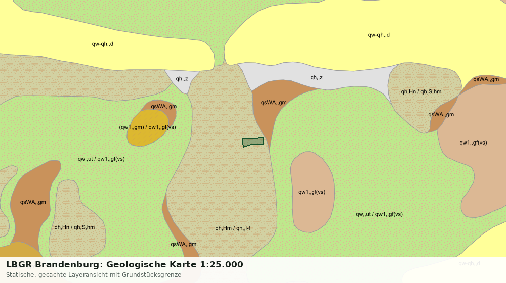 Statische Kartenansicht: LBGR Brandenburg: Geologische Karte 1:25.000