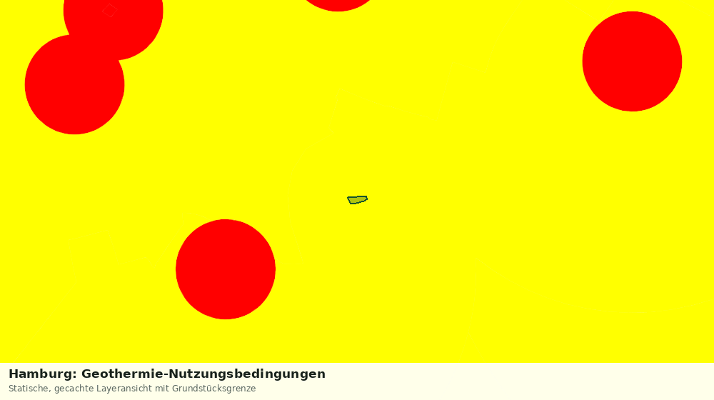 Statische Kartenansicht: Hamburg: Geothermie-Nutzungsbedingungen