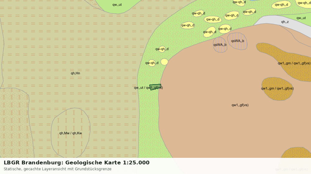 Statische Kartenansicht: LBGR Brandenburg: Geologische Karte 1:25.000