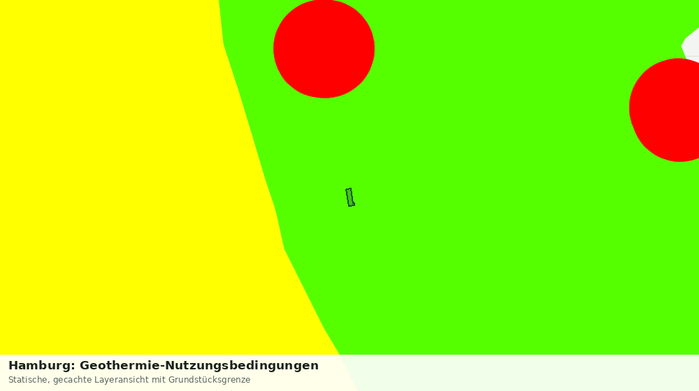 Statische Kartenansicht: Hamburg: Geothermie-Nutzungsbedingungen