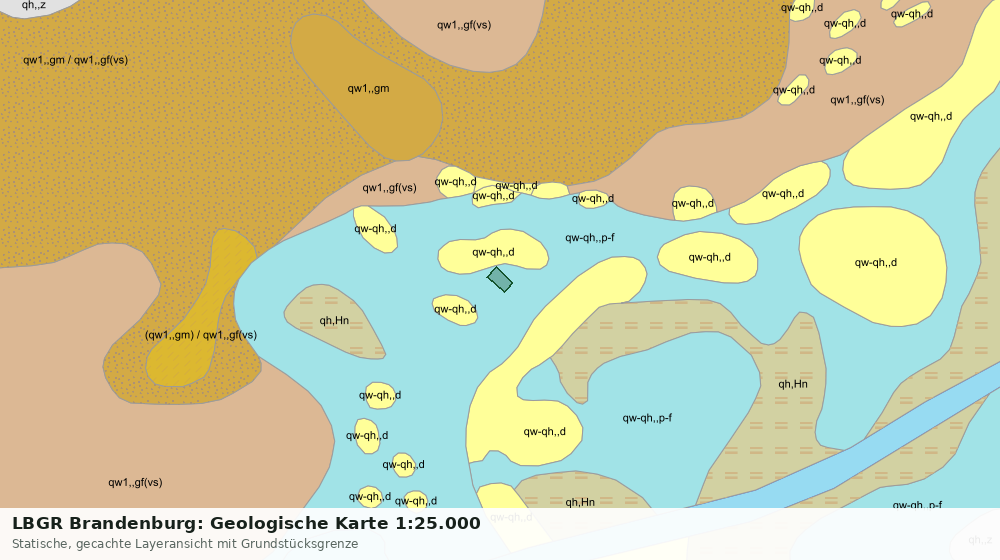 Statische Kartenansicht: LBGR Brandenburg: Geologische Karte 1:25.000