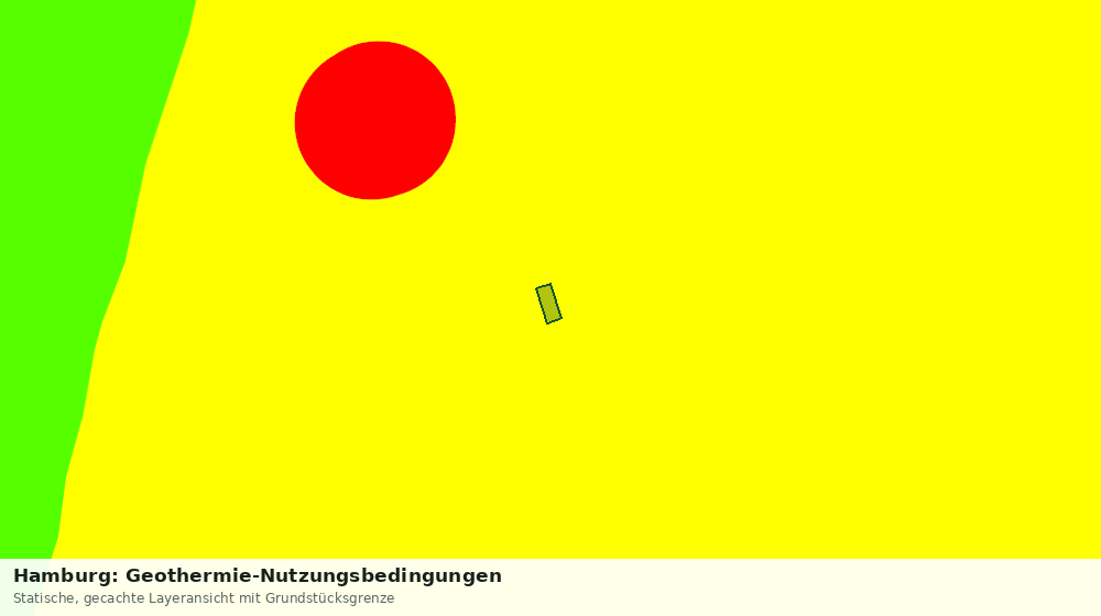 Statische Kartenansicht: Hamburg: Geothermie-Nutzungsbedingungen