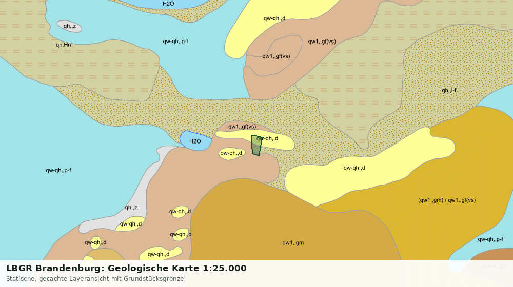 Statische Kartenansicht: LBGR Brandenburg: Geologische Karte 1:25.000