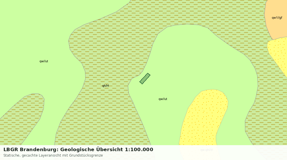 Statische Kartenansicht: LBGR Brandenburg: Geologische Übersicht 1:100.000