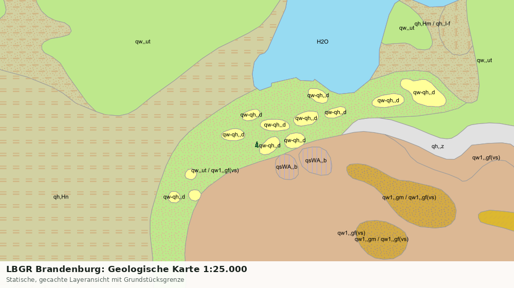 Statische Kartenansicht: LBGR Brandenburg: Geologische Karte 1:25.000