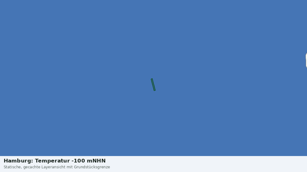 Statische Kartenansicht: Hamburg: Temperatur -100 mNHN