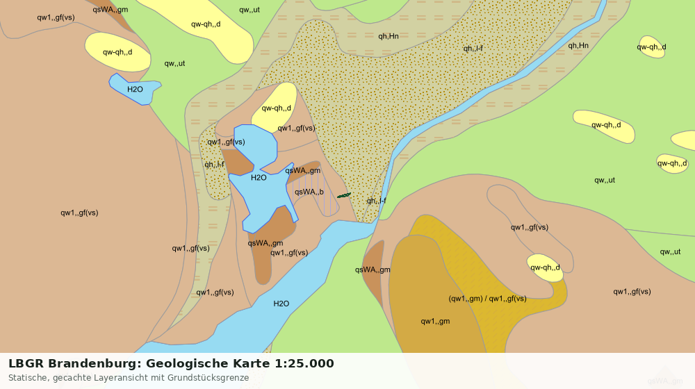 Statische Kartenansicht: LBGR Brandenburg: Geologische Karte 1:25.000