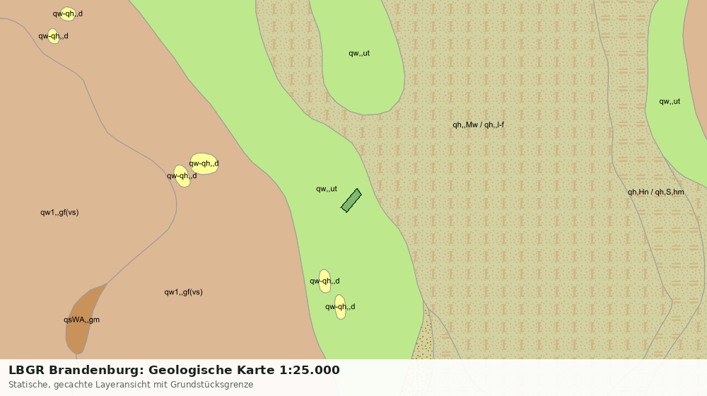 Statische Kartenansicht: LBGR Brandenburg: Geologische Karte 1:25.000