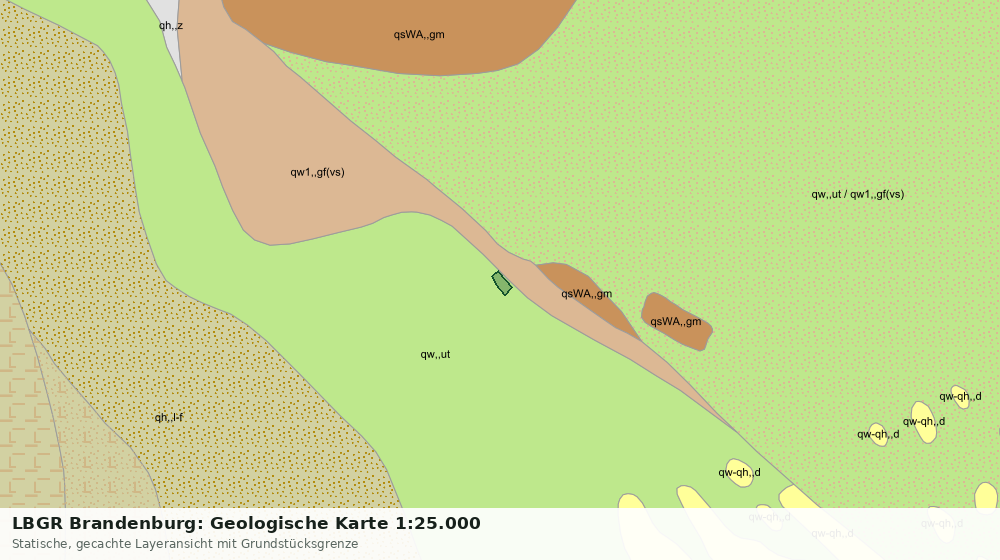 Statische Kartenansicht: LBGR Brandenburg: Geologische Karte 1:25.000