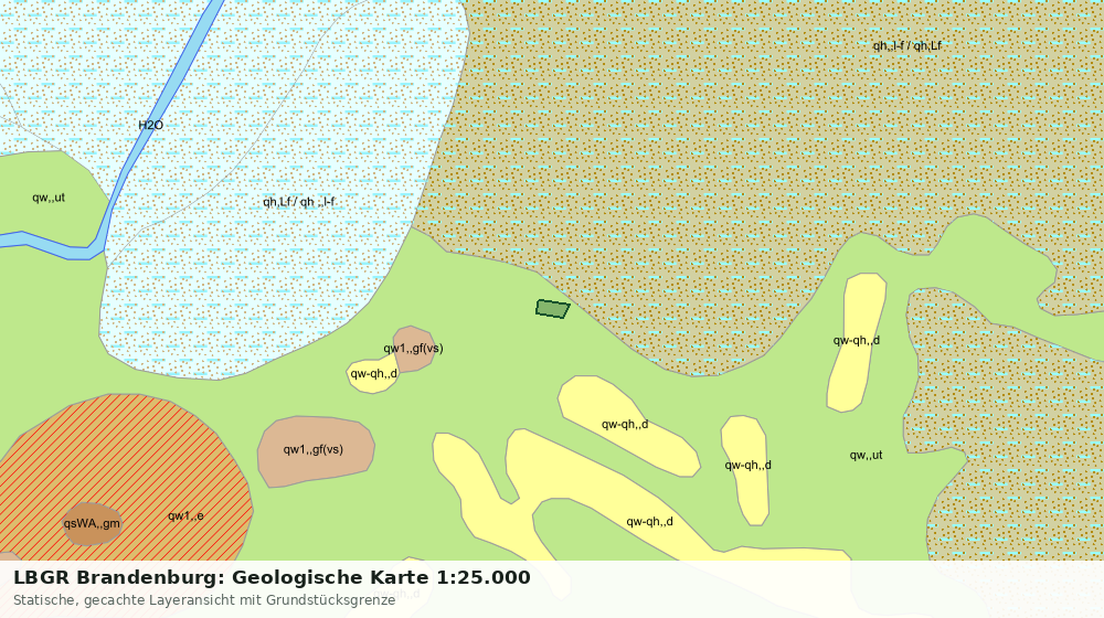 Statische Kartenansicht: LBGR Brandenburg: Geologische Karte 1:25.000