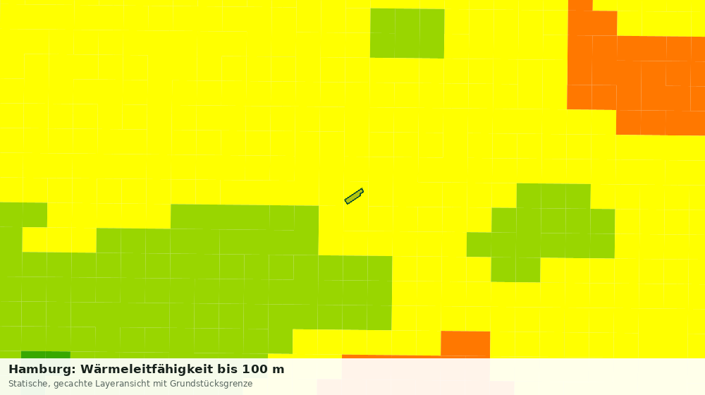 Statische Kartenansicht: Hamburg: Wärmeleitfähigkeit bis 100 m