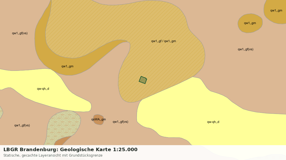 Statische Kartenansicht: LBGR Brandenburg: Geologische Karte 1:25.000