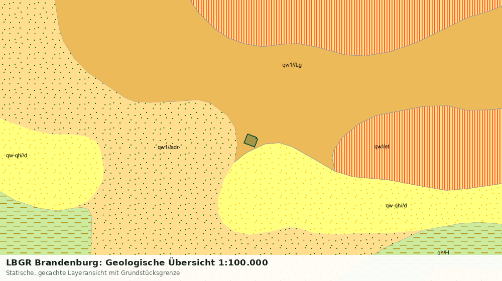 Statische Kartenansicht: LBGR Brandenburg: Geologische Übersicht 1:100.000