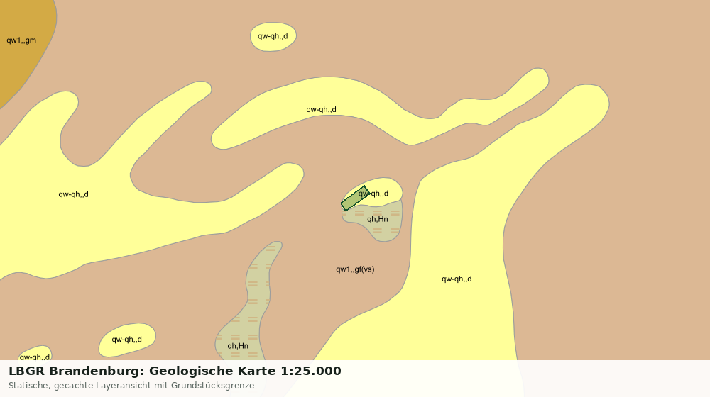 Statische Kartenansicht: LBGR Brandenburg: Geologische Karte 1:25.000
