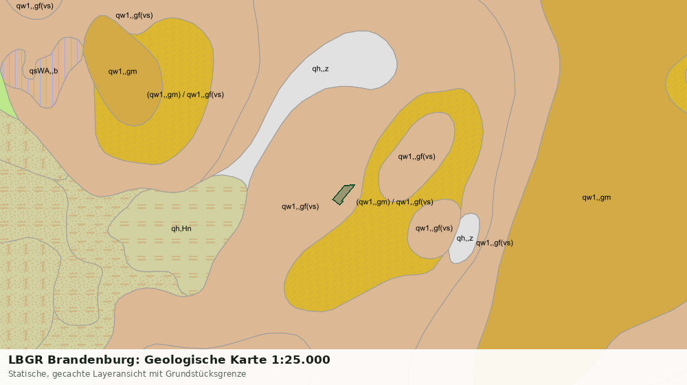 Statische Kartenansicht: LBGR Brandenburg: Geologische Karte 1:25.000