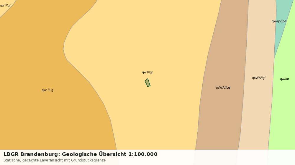 Statische Kartenansicht: LBGR Brandenburg: Geologische Übersicht 1:100.000