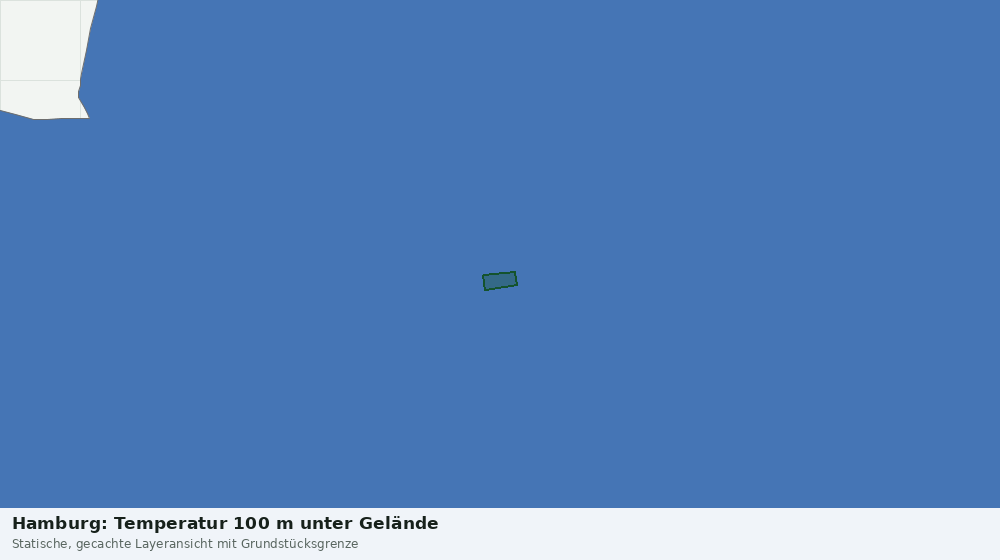 Statische Kartenansicht: Hamburg: Temperatur 100 m unter Gelände