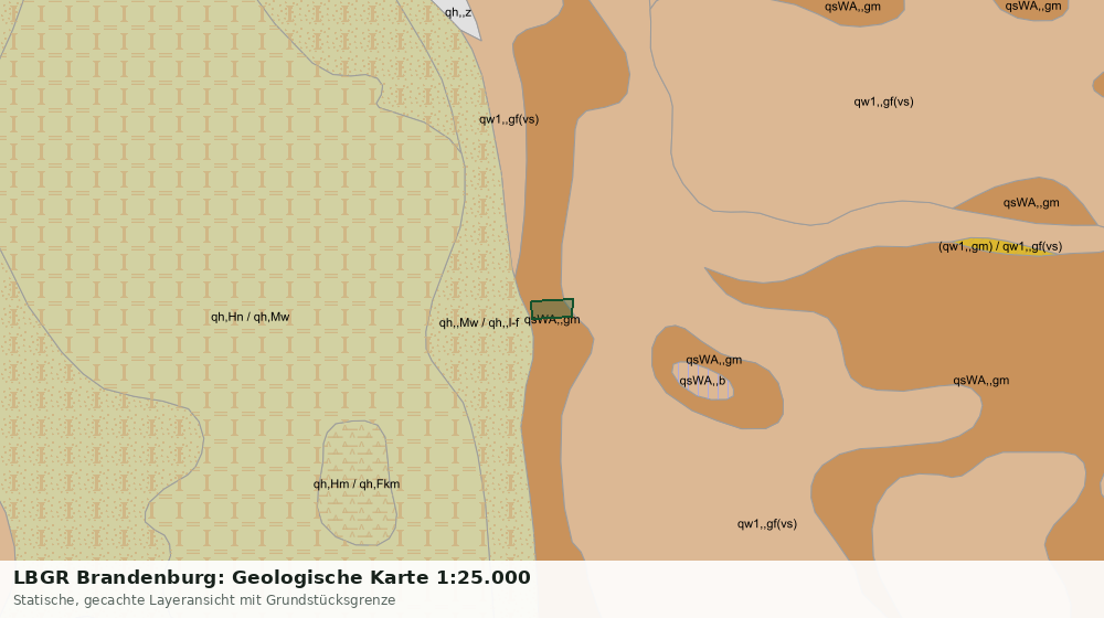 Statische Kartenansicht: LBGR Brandenburg: Geologische Karte 1:25.000
