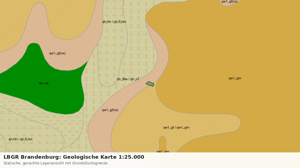 Statische Kartenansicht: LBGR Brandenburg: Geologische Karte 1:25.000