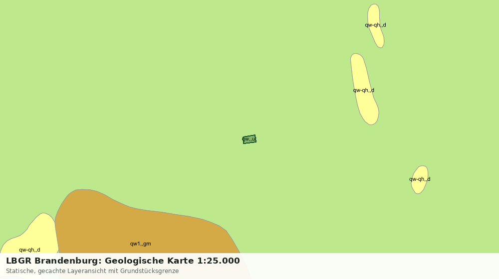 Statische Kartenansicht: LBGR Brandenburg: Geologische Karte 1:25.000