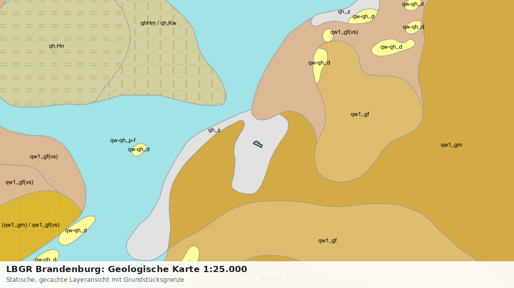 Statische Kartenansicht: LBGR Brandenburg: Geologische Karte 1:25.000