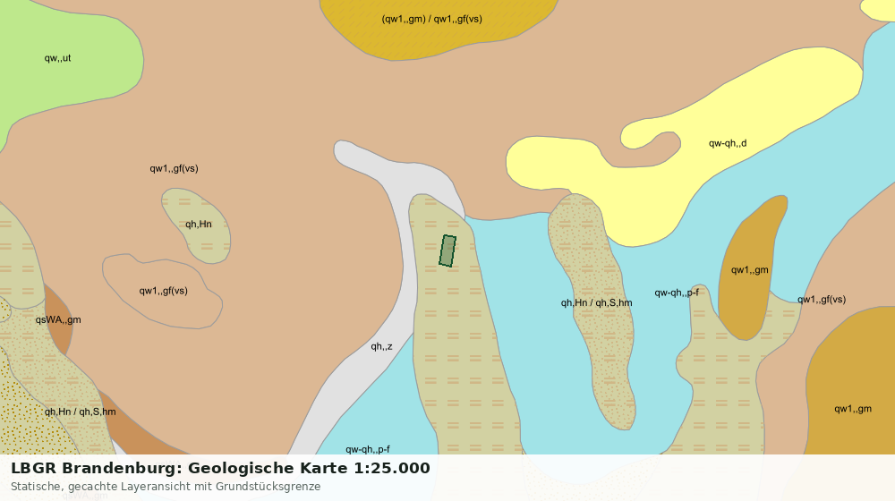 Statische Kartenansicht: LBGR Brandenburg: Geologische Karte 1:25.000