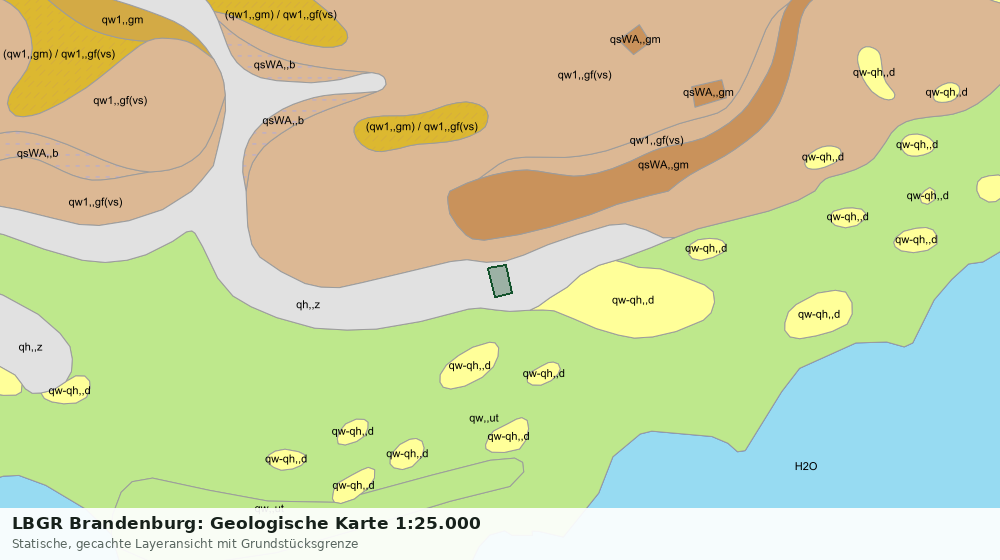 Statische Kartenansicht: LBGR Brandenburg: Geologische Karte 1:25.000